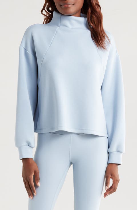 Soft Scuba Knit Funnel Neck Modal Blend Top
