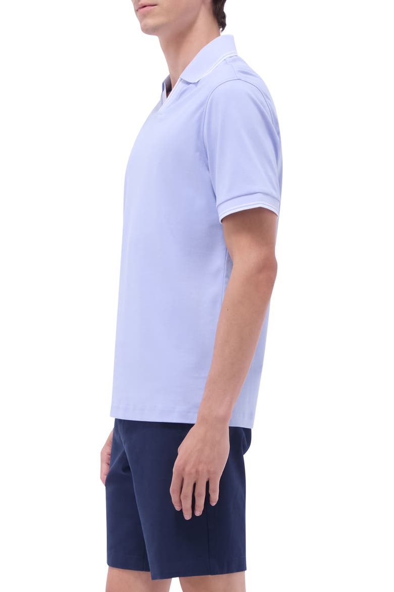 Tipped Johnny Collar Polo, Alternate, color, SKY