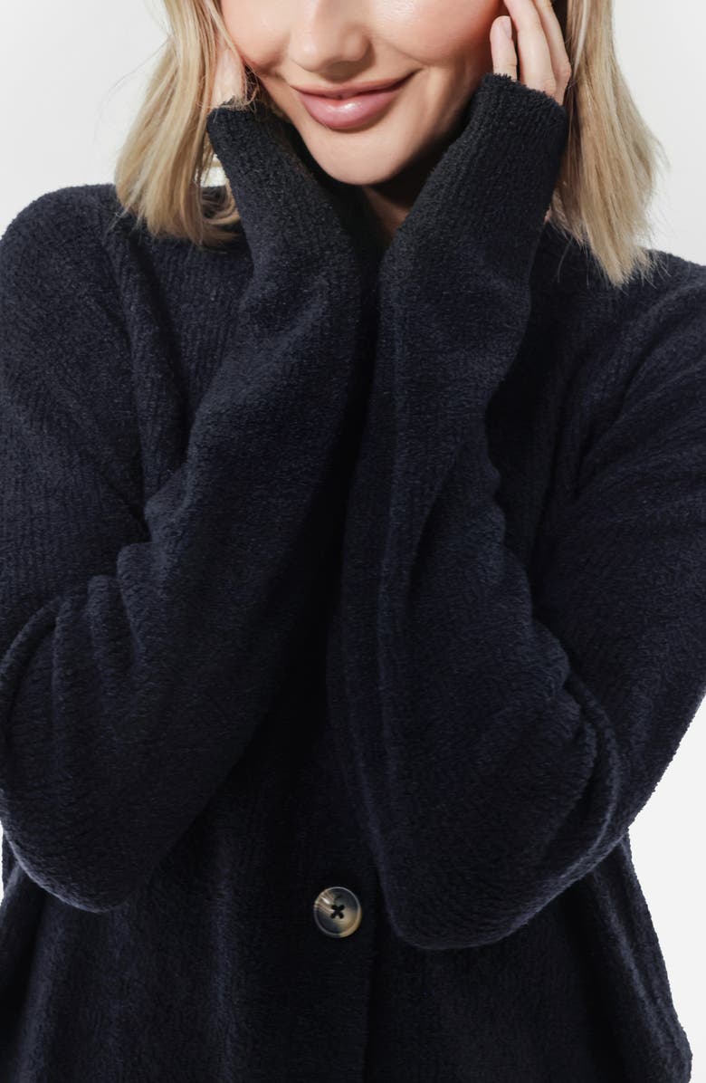 Sunday Citizen Cloud Cool Oversize Rib Cardigan, Alternate, color, Coal