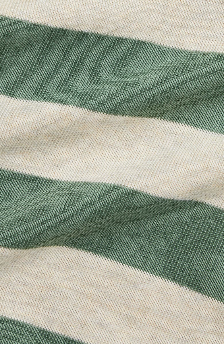 Ralph Lauren Stripe Shawl Collar Cotton Romper, Alternate, color, 