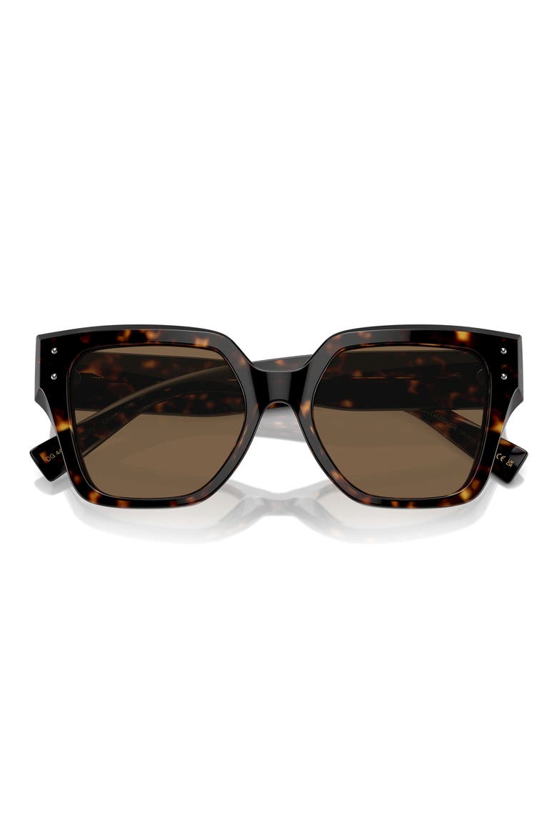 52mm Square Sunglasses, Main, color, HAVANA