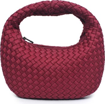 Micro Quilted Cotton Blend Top Handle Bag