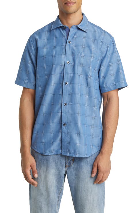 Men's Coconut Point Concord IslandZone® Plaid Short Sleeve Button-Up Shirt