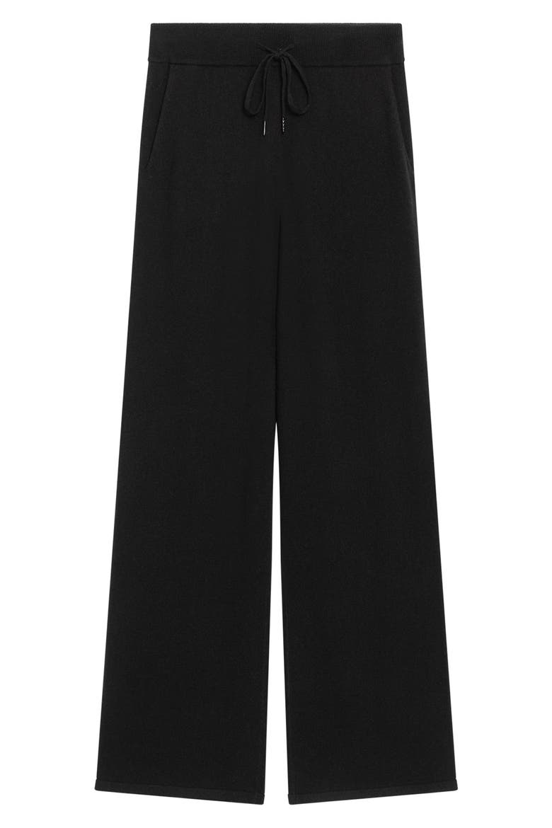 Parraz Wide Leg Wool & Cashmere Pants, Alternate, color, BLACK