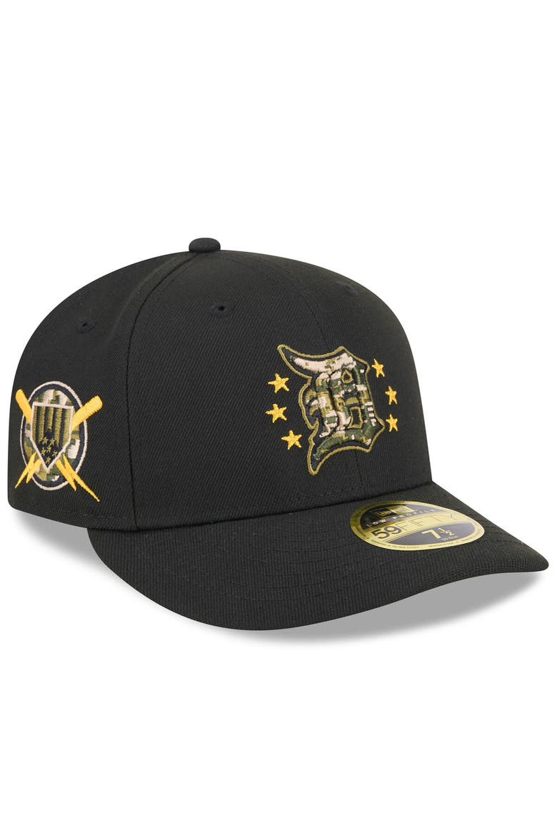 Men's New Era  Black Detroit Tigers 2024 Armed Forces Day Low Profile 59FIFTY Fitted Hat, Alternate, color, Black