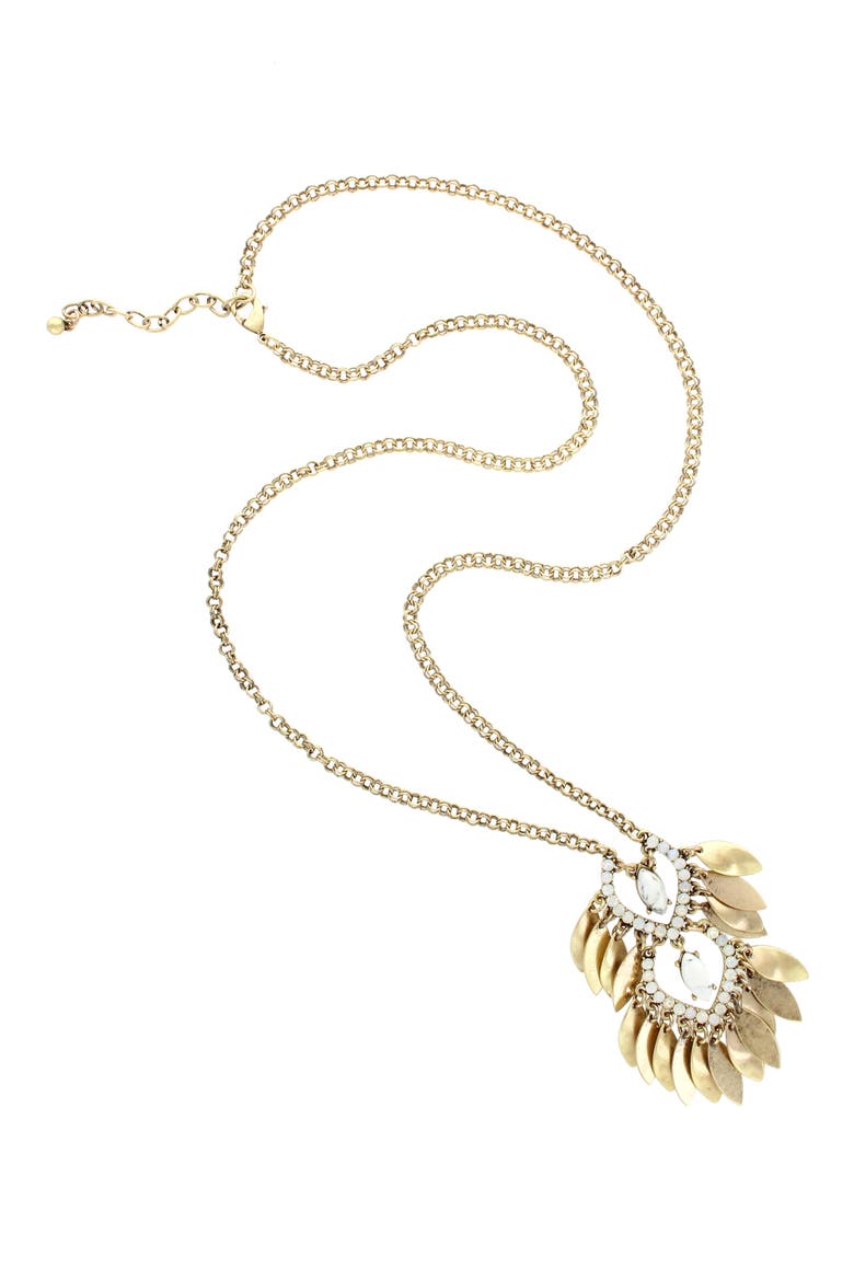 Carrisa Fringe Necklace, Alternate, color, WHITE