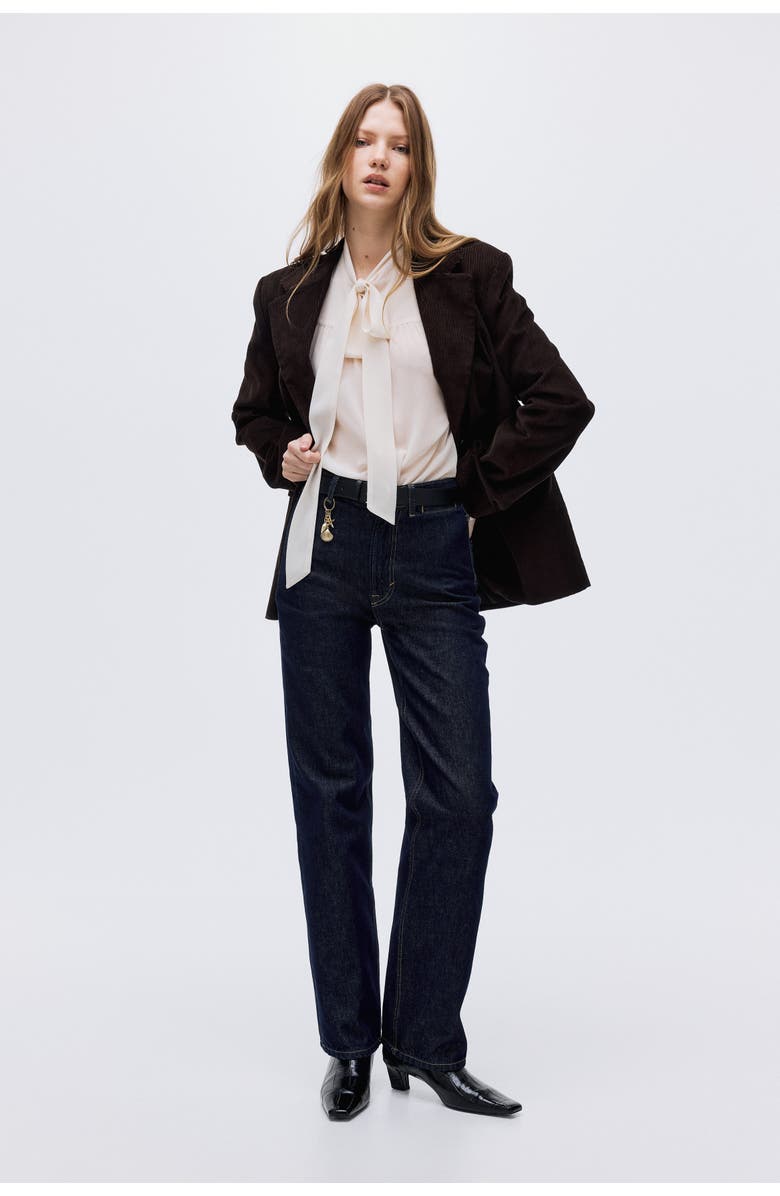 H&M Straight High Jeans, Alternate, color, 