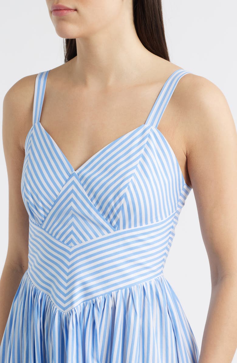 ZOE AND CLAIRE Stripe Midi Sundress, Alternate, color, Sky Blue Stripe