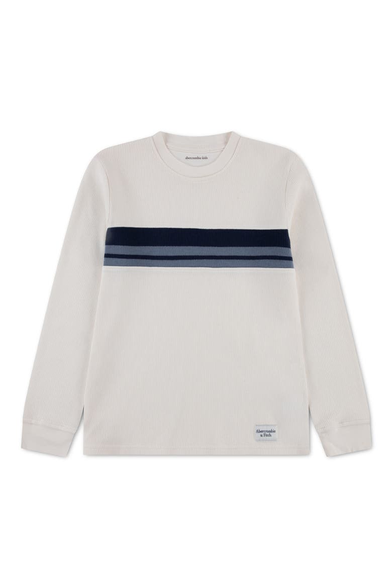 Kids' Striped Long Sleeve Rib Knit Top, Main, color, JET STREAM
