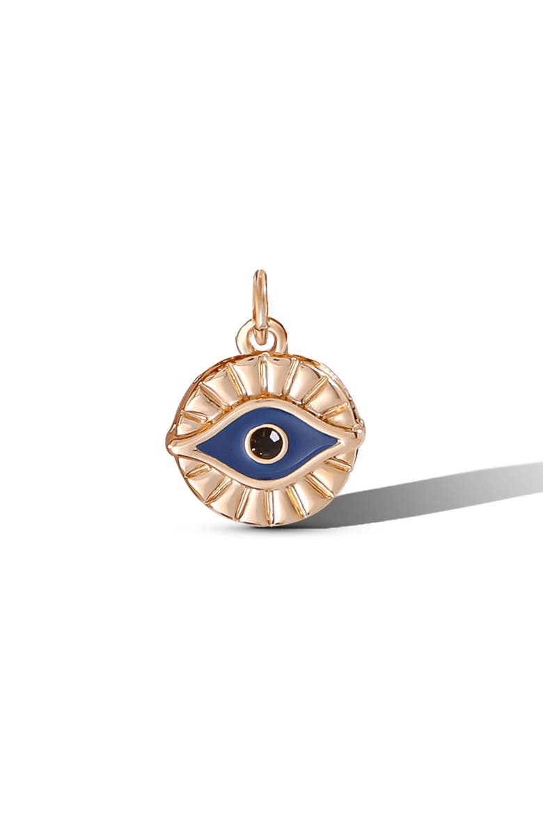 Jessica Simpson Evil Eye Bangle Bracelet, Alternate, color, Gold