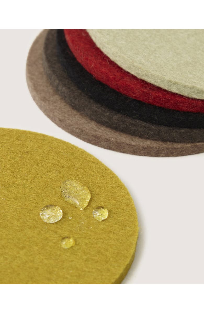 Graf Lantz Bierfilzl Merino Wool Round Coaster Multi 6 Pack, Alternate, color, Wander