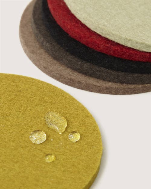 Graf & Lantz Graf Lantz Bierfilzl Merino Wool Round Coaster Multi 6 Pack In Multi