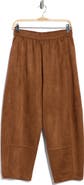 MAX STUDIO Faux Suede Barrel Pants