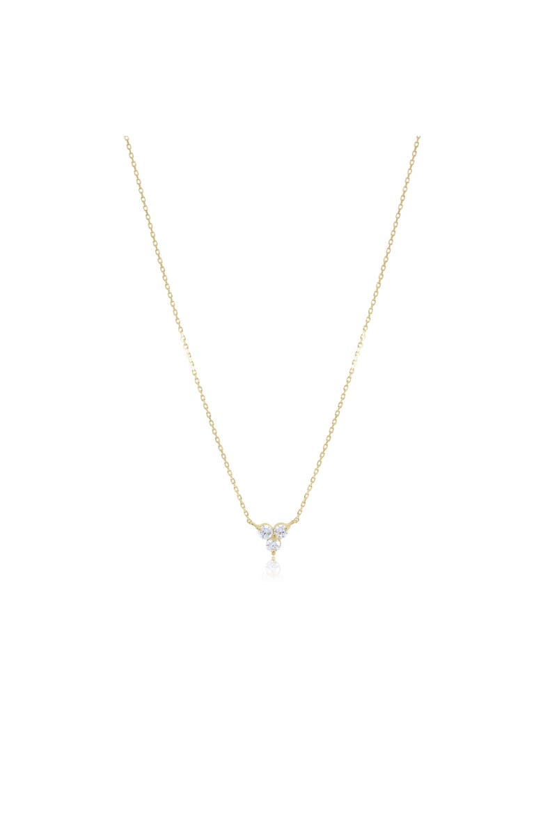 Diamond Trio Necklace, Main, color, Yellow Gold
