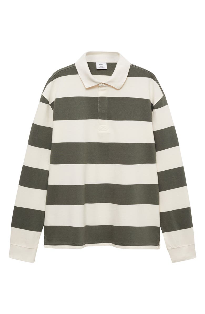 MANGO Stripe Long Sleeve Rugby Shirt, Main, color, 