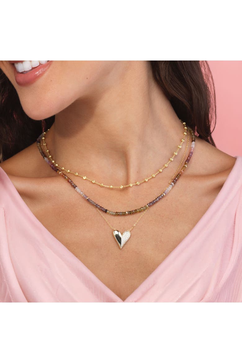 Moon Bead Link Necklace, Alternate, color, Gold-Plated Sterling Silver