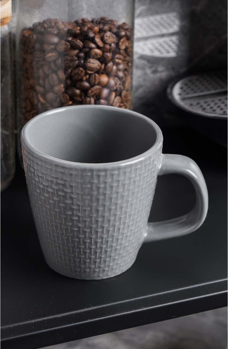 Stone Lain Olivia Stoneware 4-Piece Mug Set, Alternate, color, Gray