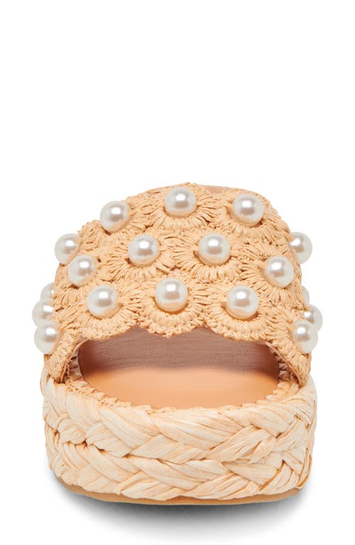 Dolce Vita Caper Platform Sandal In Light Natural Raffia
