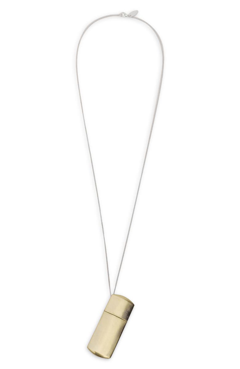 MANGO Locket Pendant Necklace, Main, color, Silver