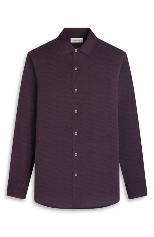 Bugatchi James Ooohcotton® Herringbone Button-up Shirt In Burgundy
