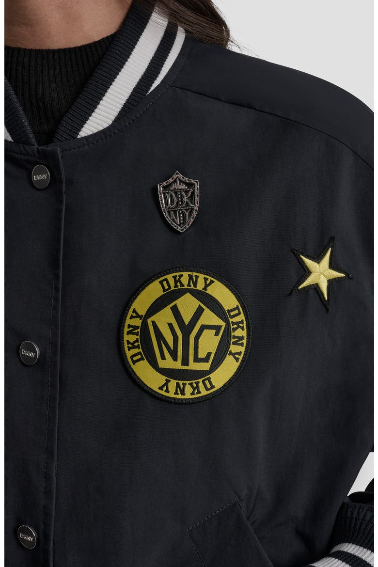 1989 Pins & Patches Varsity Jacket, Alternate, color, NAVY