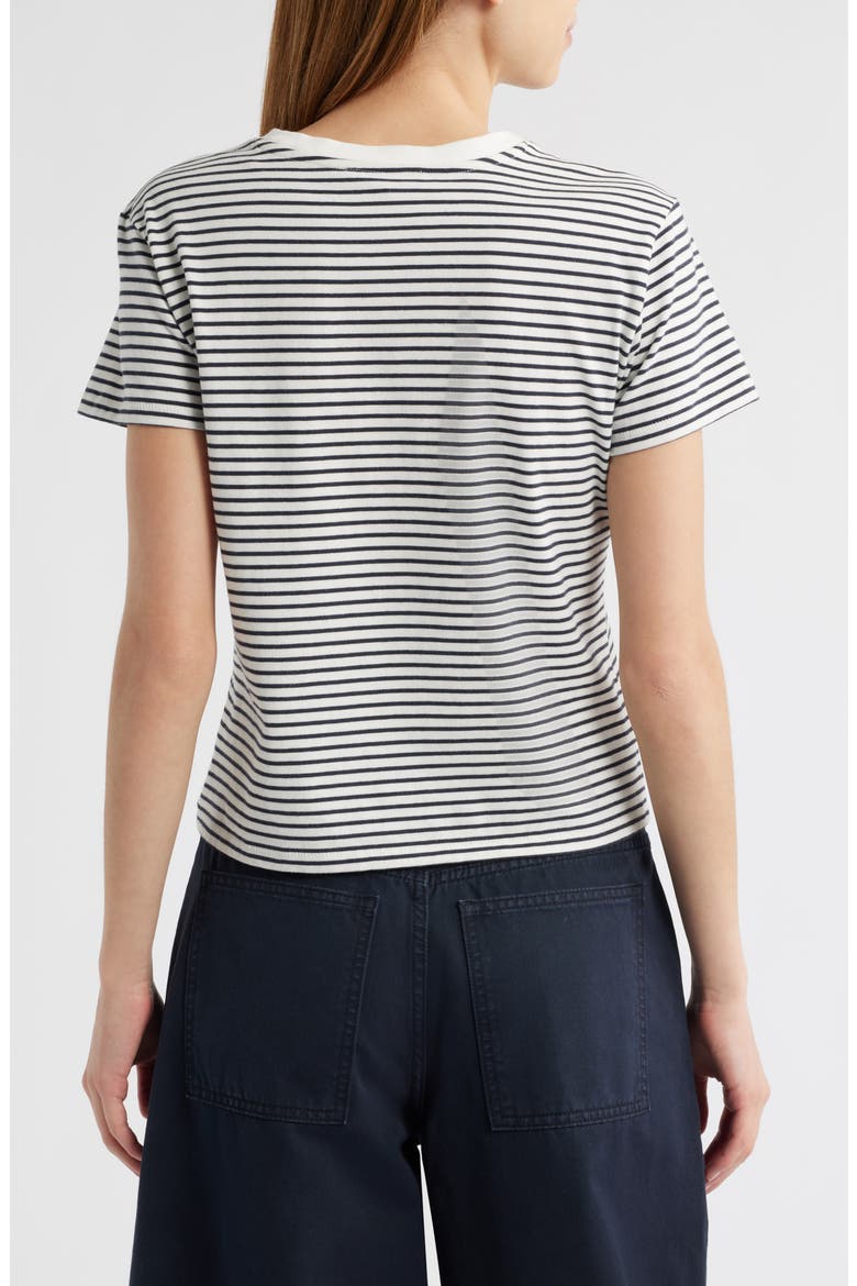 The Stripe Baby Tee, Alternate, color, NAVY MULTI