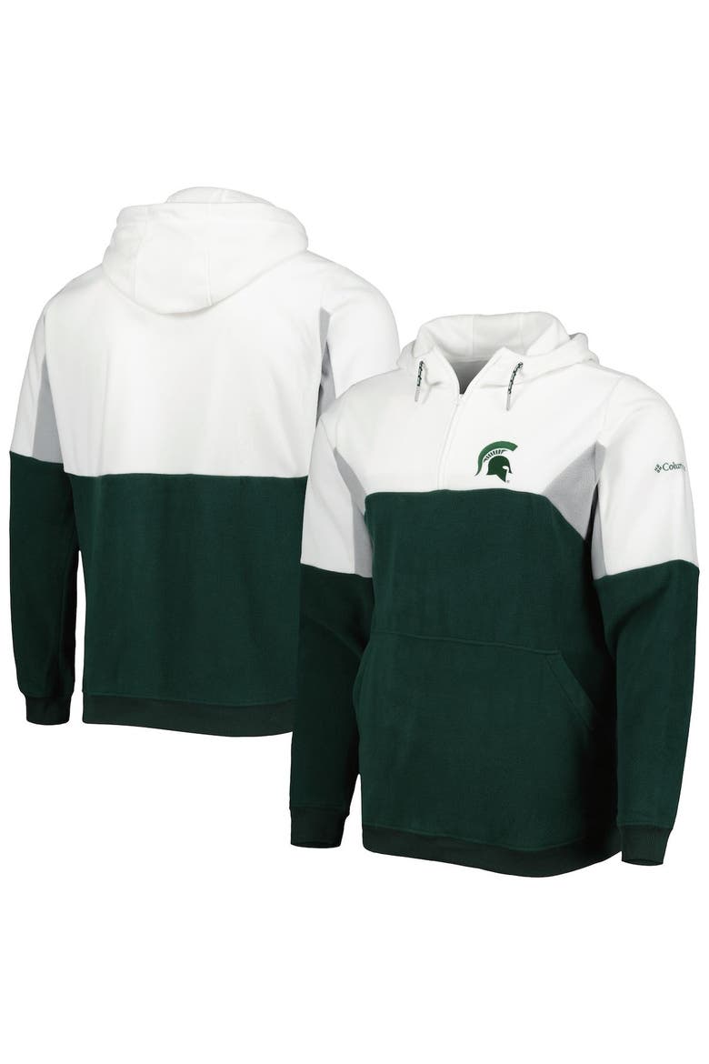 Men's Columbia Green Michigan State Spartans Lodge Quarter-Zip Hoodie, Alternate, color, Green