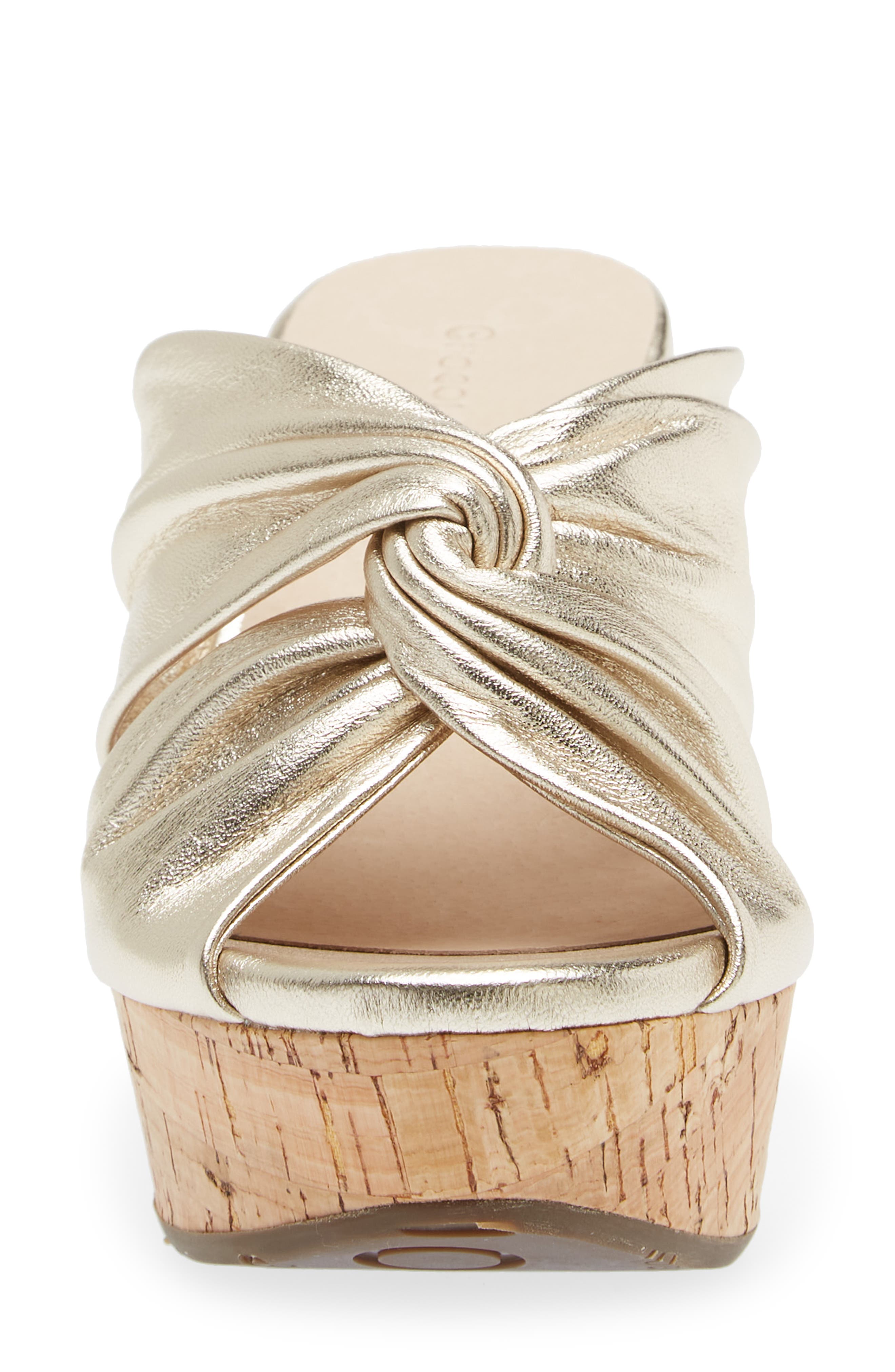 Wiley Platform Wedge Sandal, Alternate, color, LIGHT GOLD LEATHER