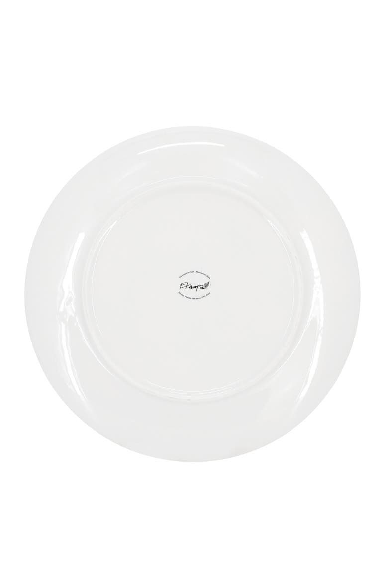 Iris 32 Piece Porcelain Dinnerware Set with 2 Serving Bowls, Alternate, color, White