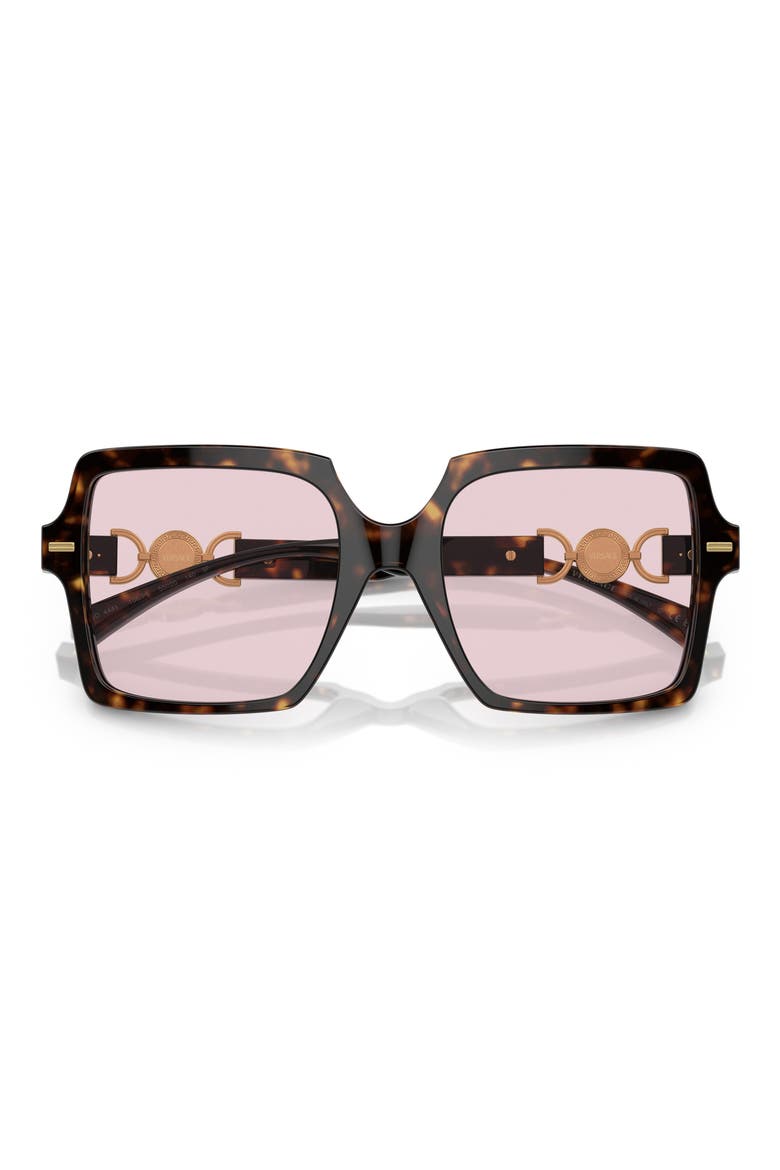 55mm Square Sunglasses, Alternate, color, HAVANA