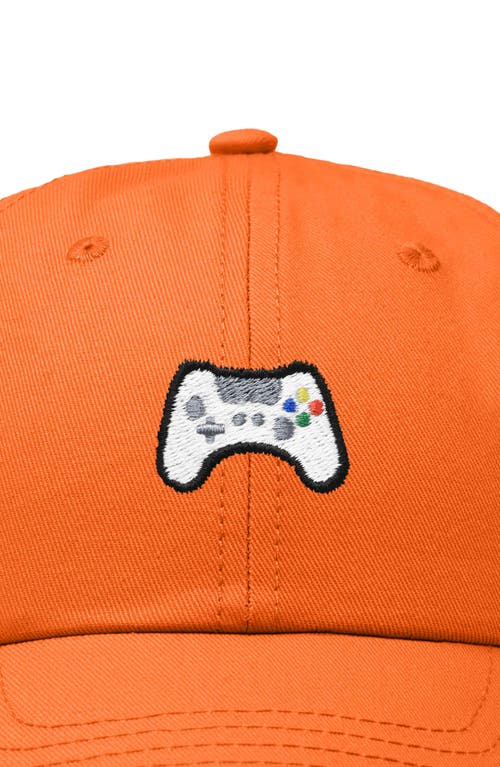 Dalix Game Controller Embroidered Hat In Orange