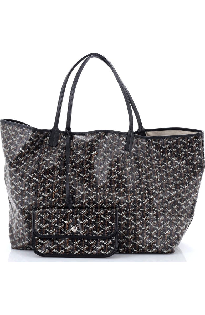 Pre-Owned Goyard Saint Louis Tote Coated Canvas GM, Alternate, color, Black