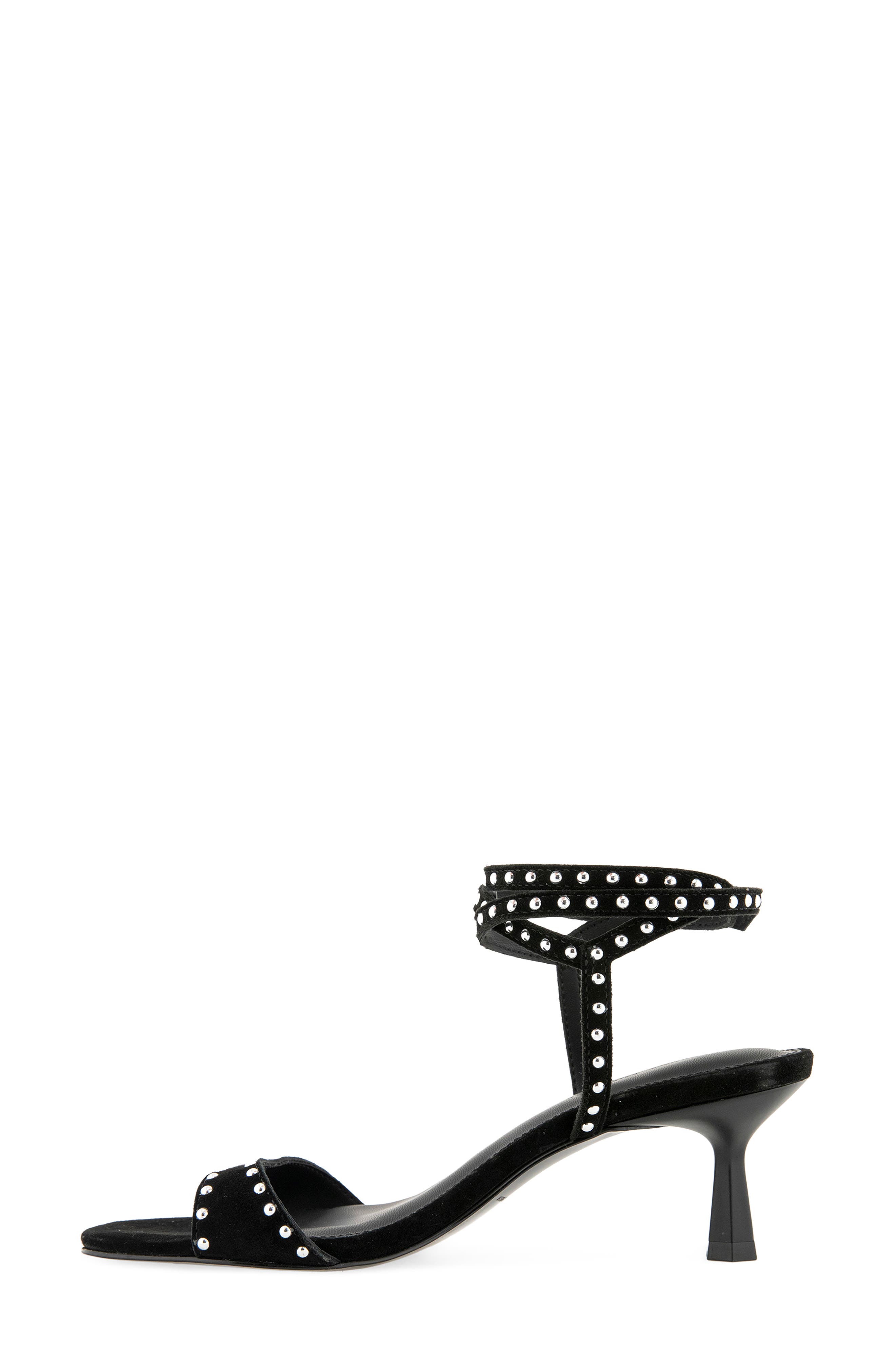 Camila Leather Ankle Strap Sandal, Alternate, color, BLACK