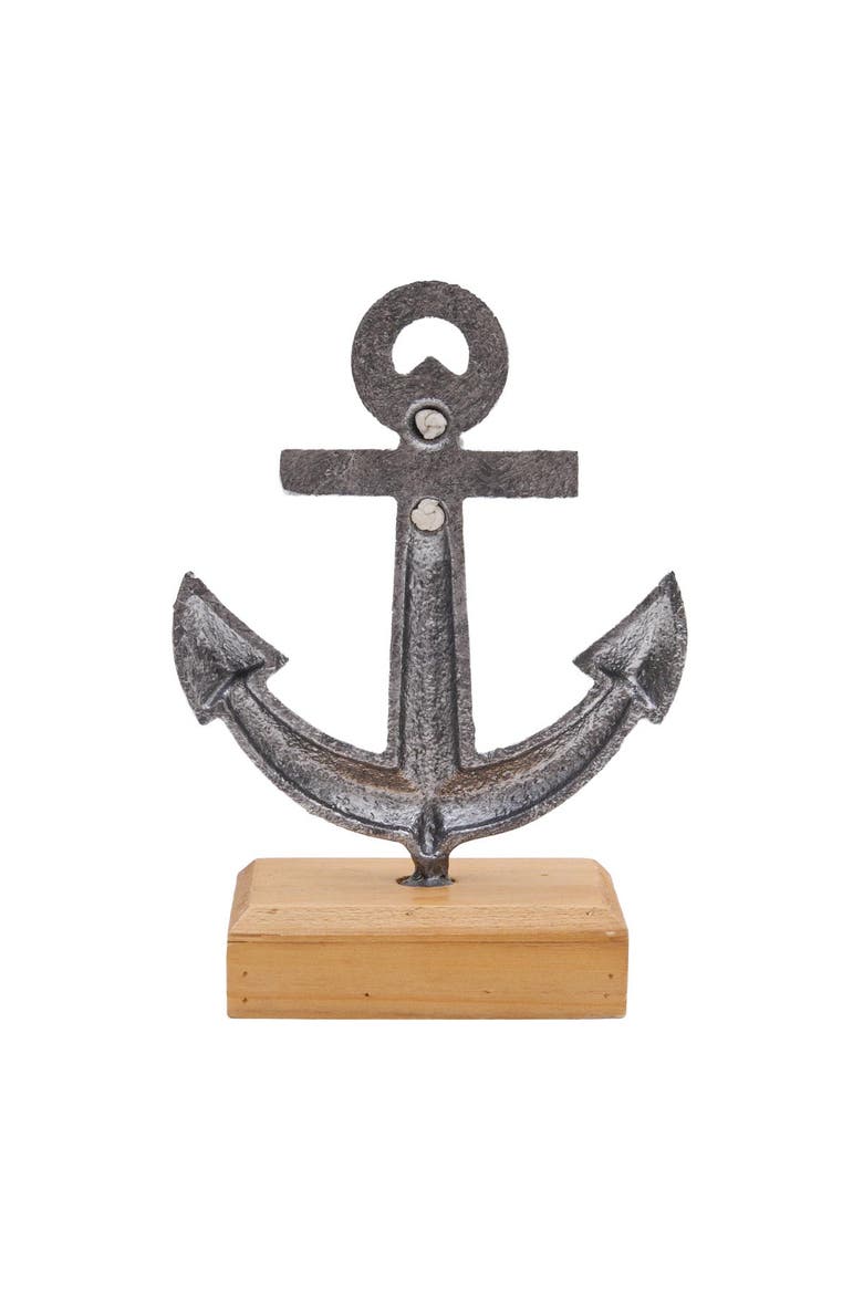 Anchor Silver Decorative Accent Antique Figurine, Alternate, color, Silver
