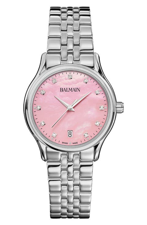 Beleganza Diamond & Mother-of-Pearl Bracelet Watch, 32mm