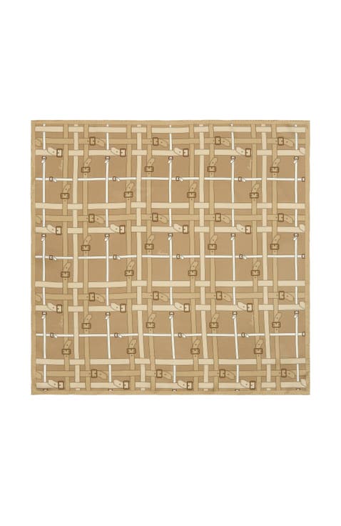 Belt Check Silk Scarf