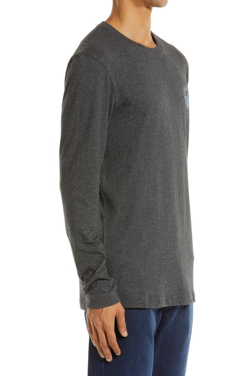 TravisMathew Men's Calm Currents Long Sleeve Logo Cotton Graphic Tee, Alternate, color, 