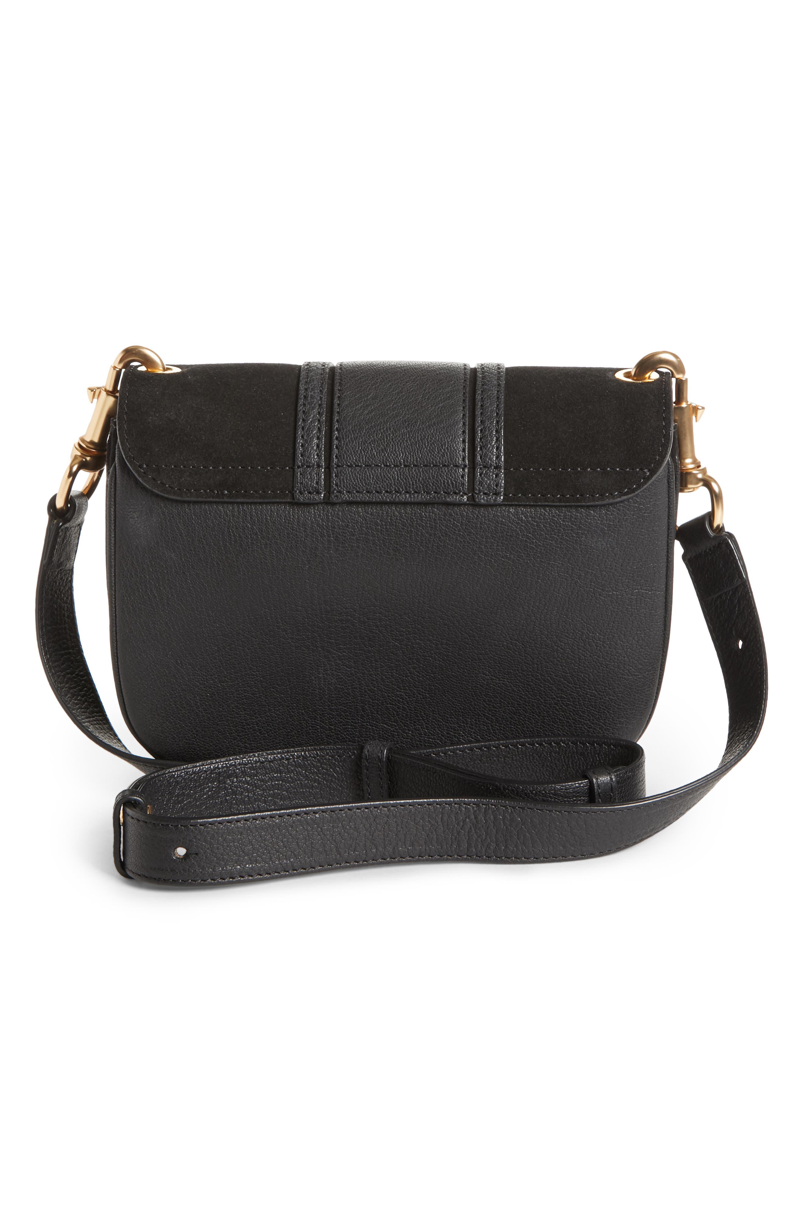 See by Chloé Hana Suede & Leather Shoulder Bag, Alternate, color, 