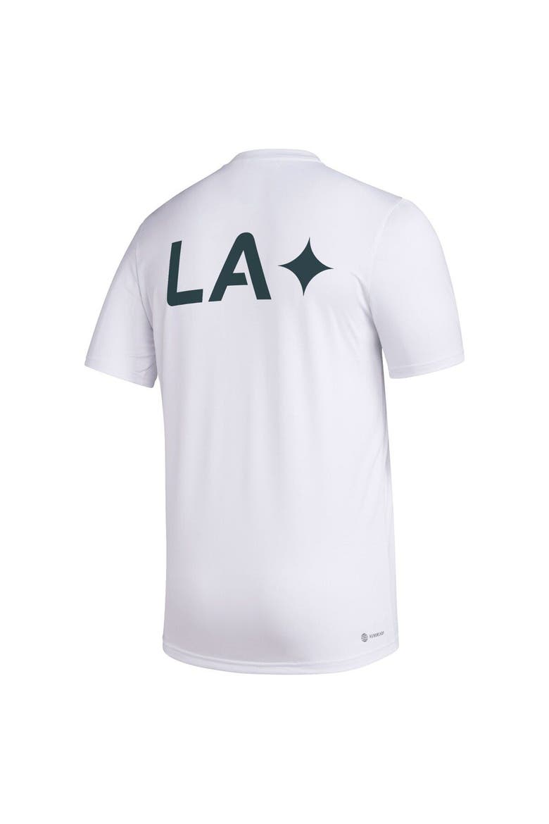 Men's adidas White LA Galaxy Team Jersey Hook AEROREADY T-Shirt, Alternate, color, White