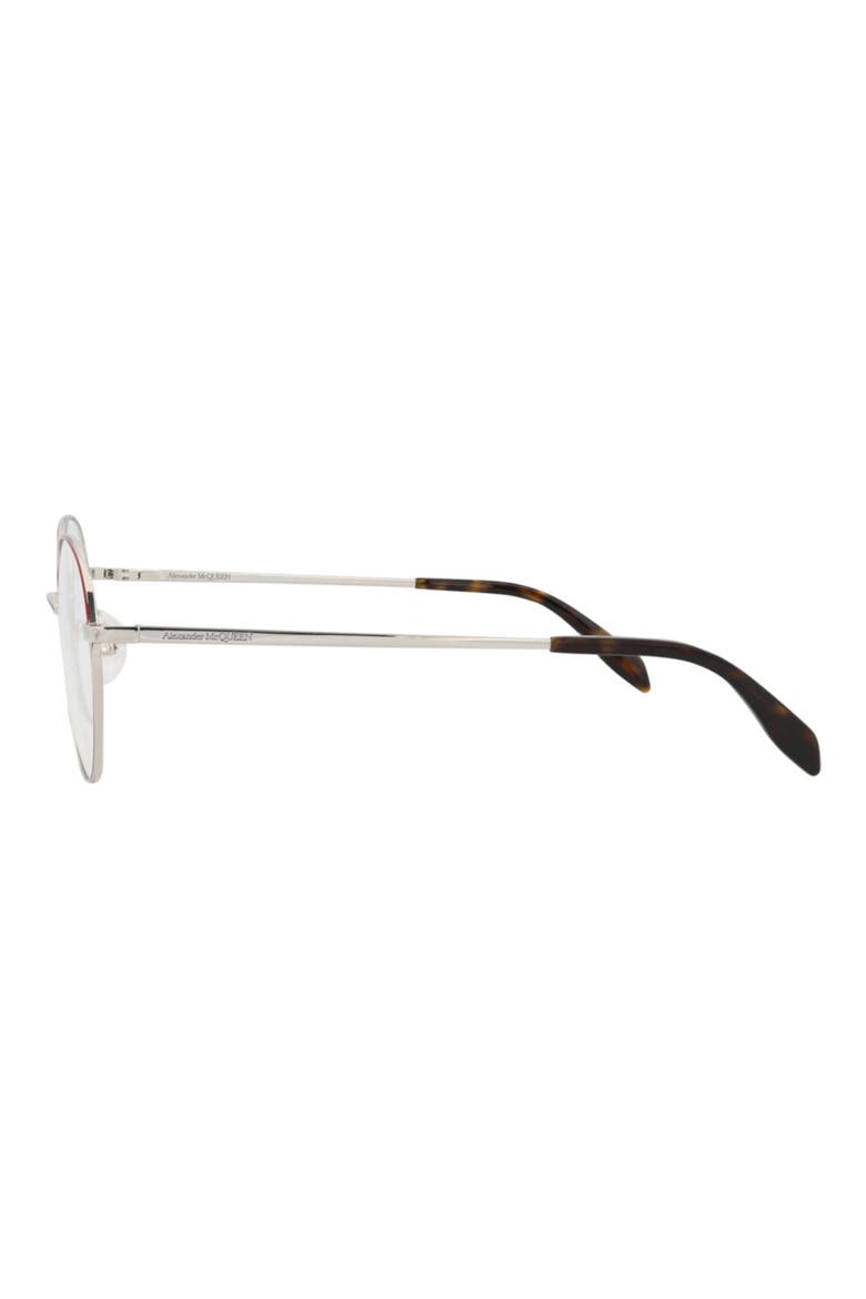 53mm Cat Eye Optical Glasses, Alternate, color, SILVER SILVER TRANSPARENT