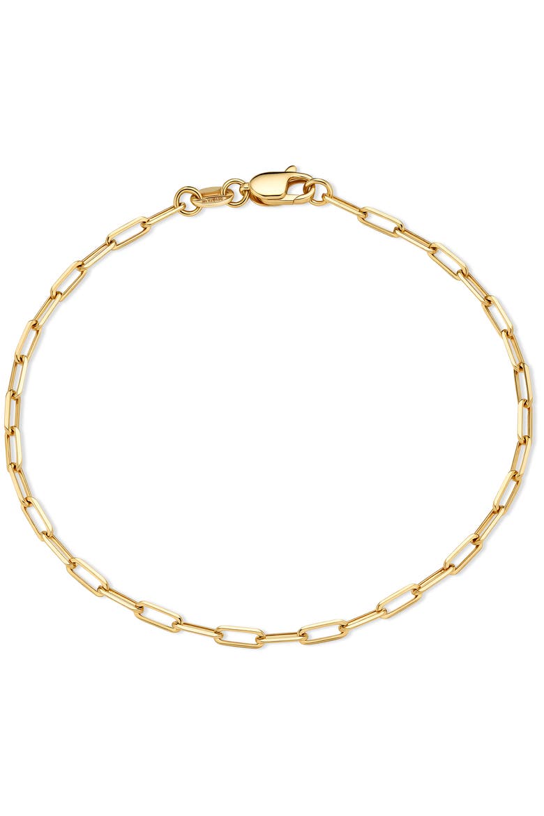 Paperclip Chain Bracelet in 14K Gold, 2.2mm, Main, color, Yellow Gold