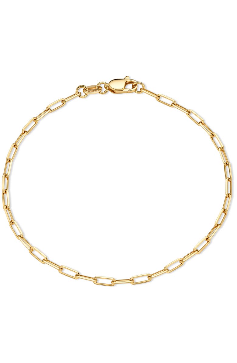 DEVATA Paperclip Chain Bracelet in 14K Gold, 2.2mm, Main, color, Yellow Gold