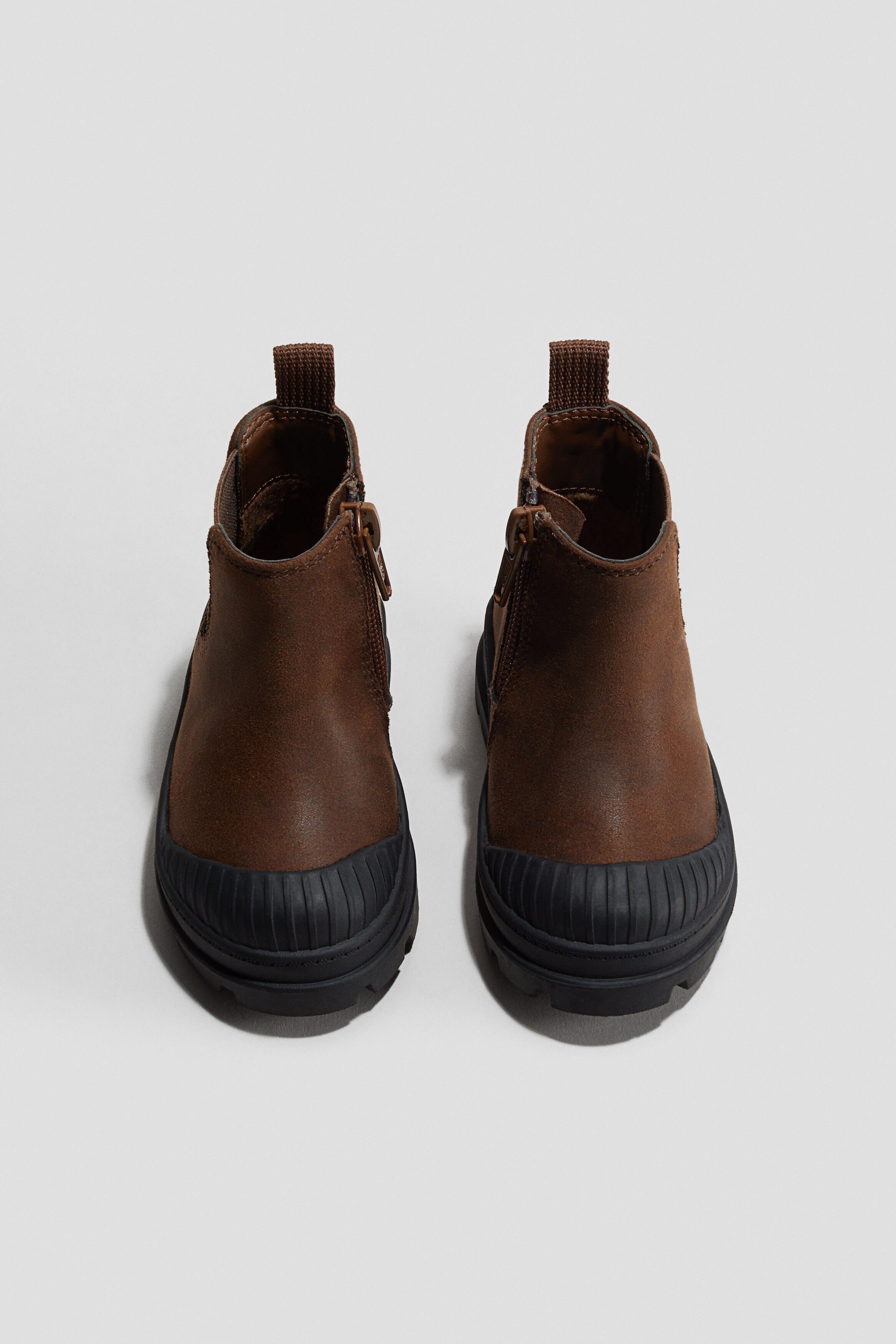 Chunky Chelsea Boots, Alternate, color, Brown/black