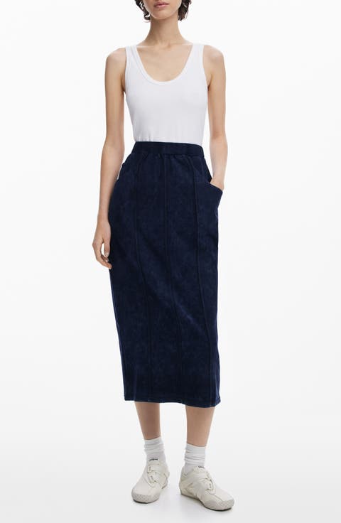 Midi Tank Dress with Denim Skirt