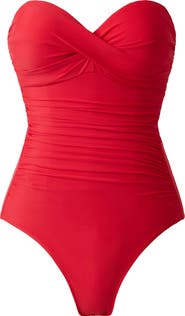 Miraclesuit® Rock Solid Madrid Bandeau One-Piece Swimsuit