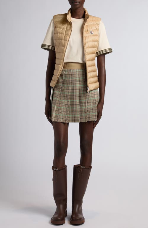 Moncler Igens Water Repellent Down Puffer Vest In Brown