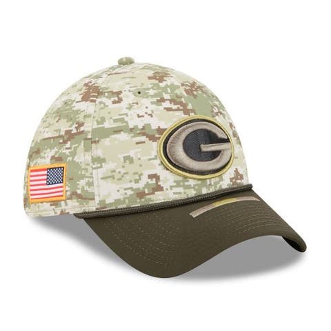 Men's New Era  Camo Green Bay Packers 2025 Salute to Service 39THIRTY Flex Hat