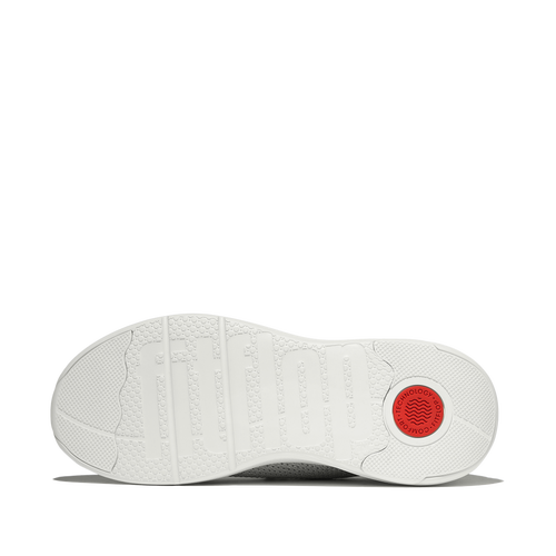 Fitflop Super-q Knit Slip-on Laced Sneakers In Gray