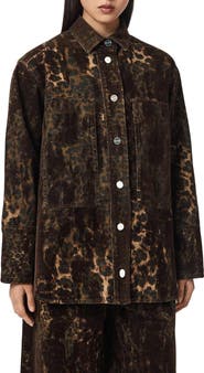 AllSaints Eden Flock Leopard Print Shirt