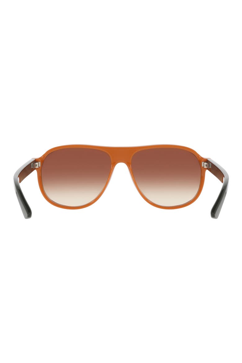 Vintage Icon 59mm Aviator Sunglasses, Alternate, color, SEQUOIA / BROWN GRADIENT